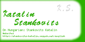 katalin stankovits business card